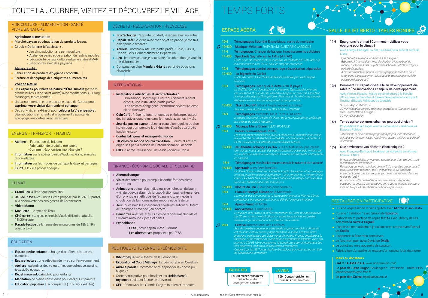programme papier du village